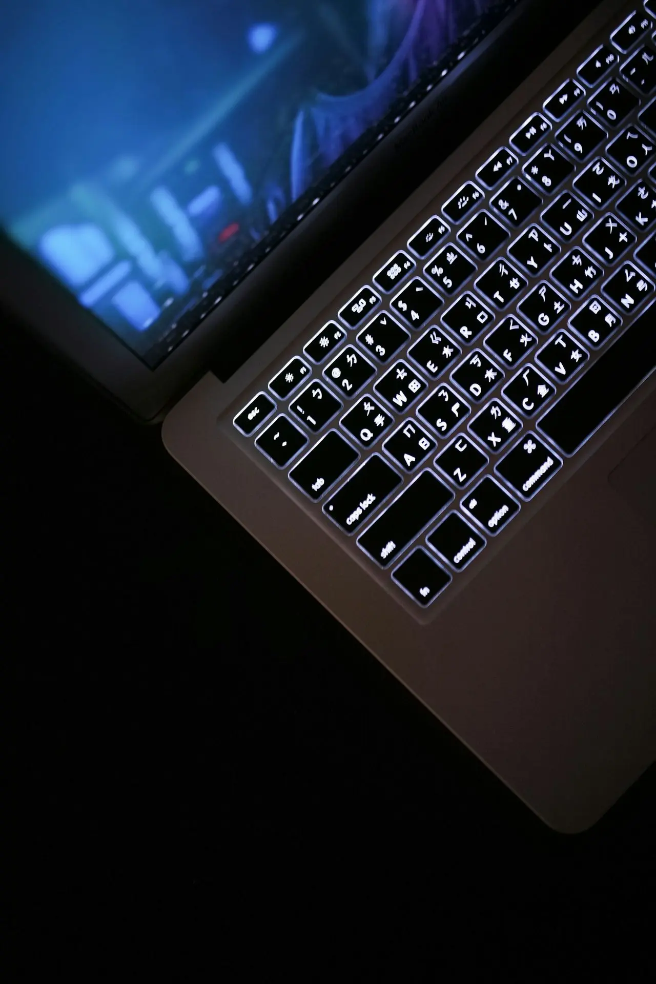 black and silver laptop computer